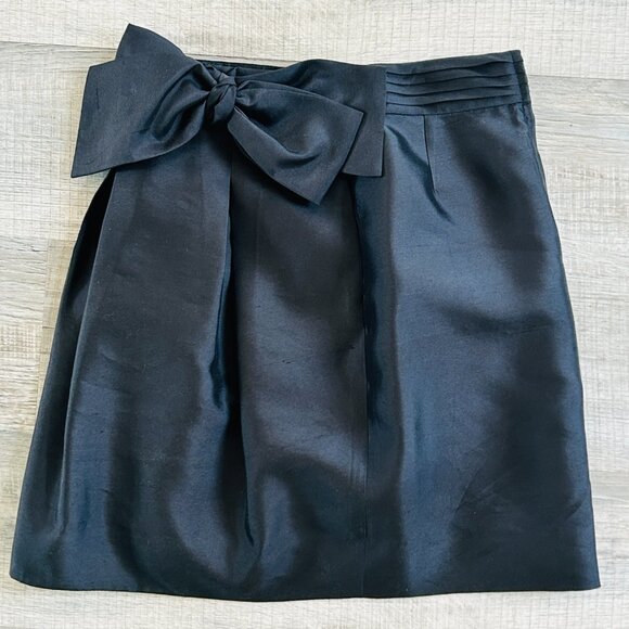Kate Spade New York Silk Skirt with bow detail and pockets (size 2) - Picture 6 of 16